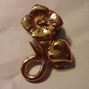 CANCO Gold-toned Flower Pin
